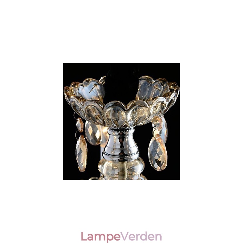 3 Lys Stilen på paladset Glaslysekrone med stearinlys