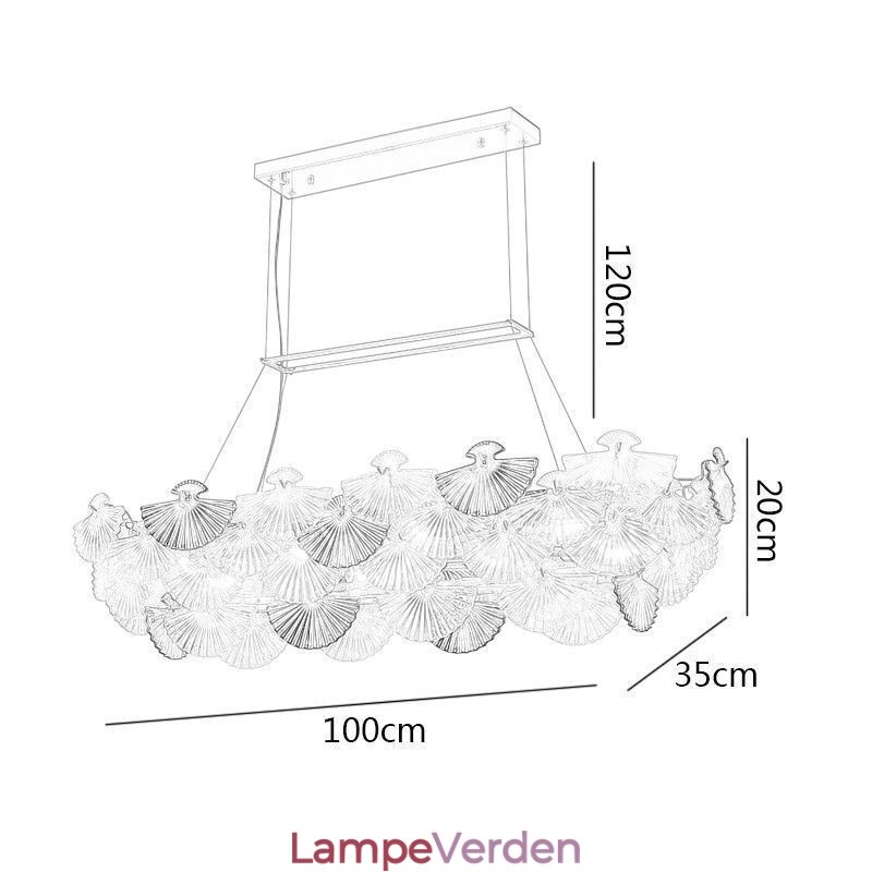 Europæisk glas pendant lys blæserformet kunst lysekrone
