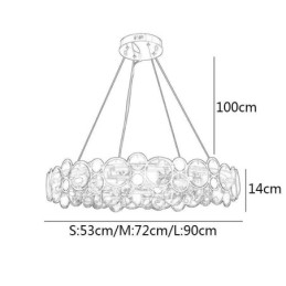 Europæisk glas lysekrone Creative Light Luksus Pendel Light
