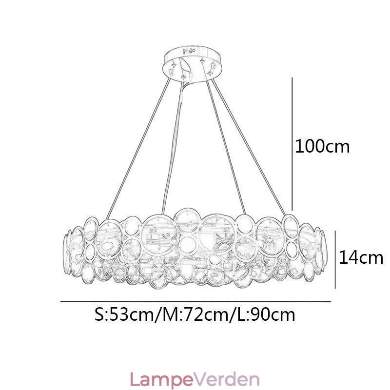 Europæisk glas lysekrone Creative Light Luksus Pendel Light