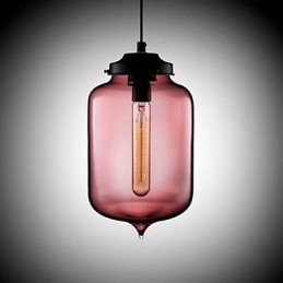 Flaskedesign vedhæng 1 lys minimalistisk jernmaleri