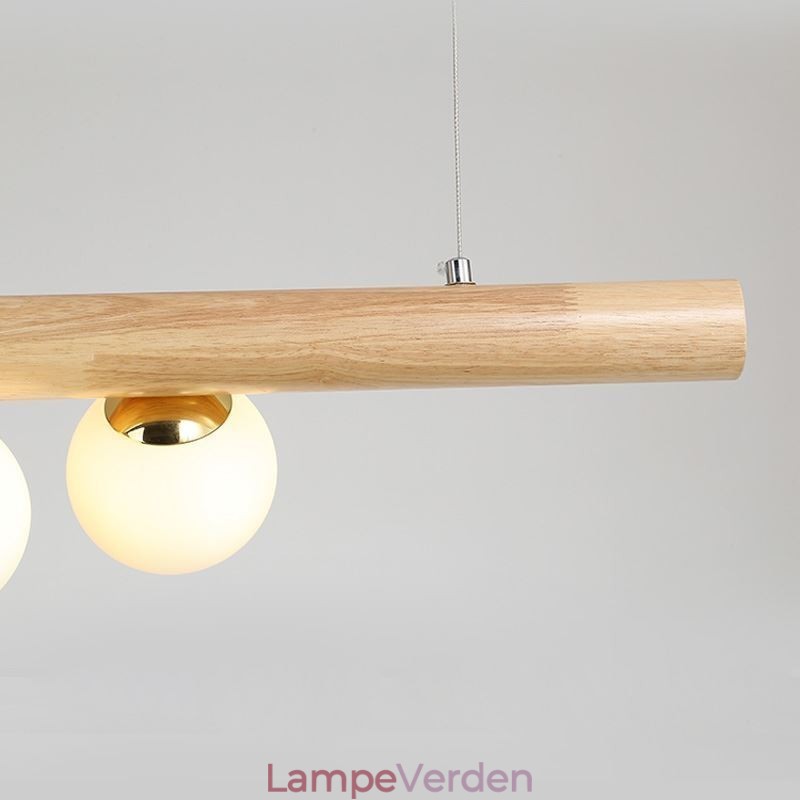 Magic Bean Pendel Light Wood Strip hængende lampe