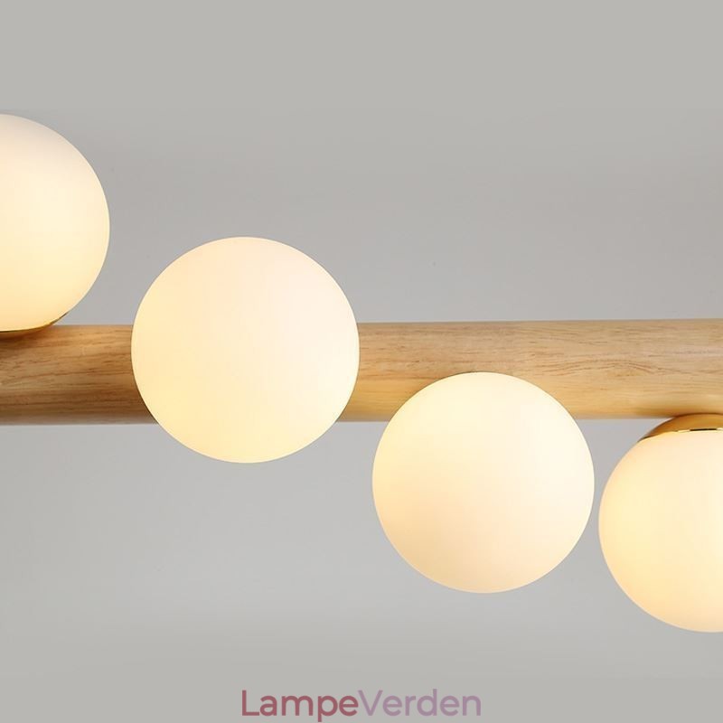 Magic Bean Pendel Light Wood Strip hængende lampe