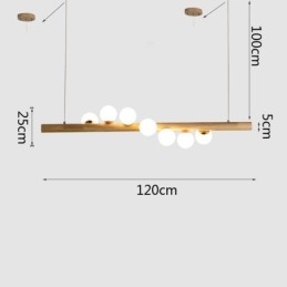 Magic Bean Pendel Light Wood Strip hængende lampe