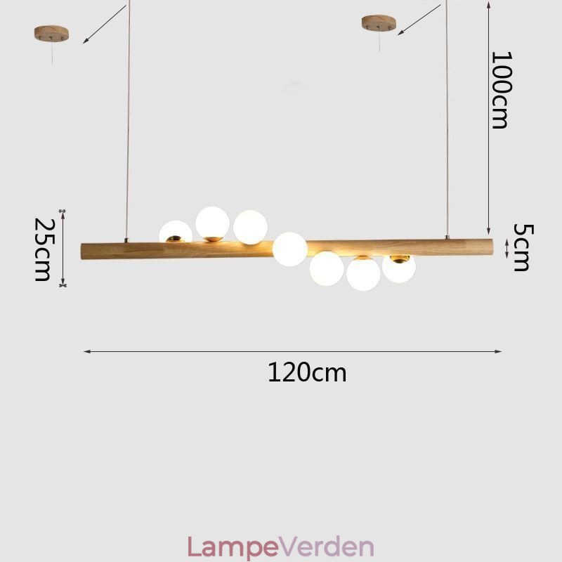 Magic Bean Pendel Light Wood Strip hængende lampe