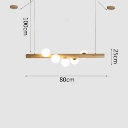 Magic Bean Pendel Light Wood Strip hængende lampe