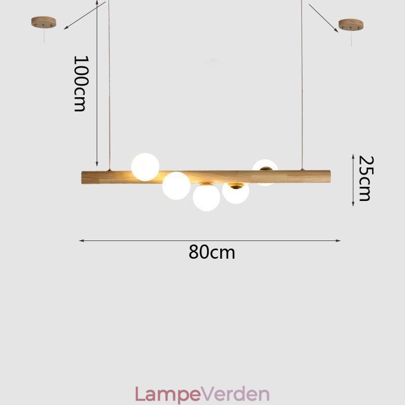 Magic Bean Pendel Light Wood Strip hængende lampe