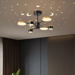 Lysekrone Star Projection Pendel Light