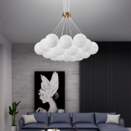 Moon Bubble Lysekrone Moderne 3D Print Bolde Pendel Lampe