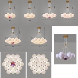 Moon Bubble Lysekrone Moderne 3D Print Bolde Pendel Lampe