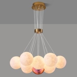 Moon Bubble Lysekrone Moderne 3D Print Bolde Pendel Lampe