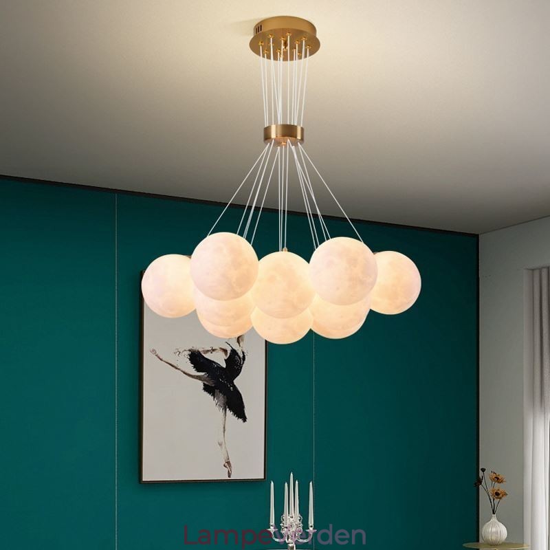Moon Bubble Lysekrone Moderne 3D Print Bolde Pendel Lampe