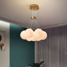 Moon Bubble Lysekrone Moderne 3D Print Bolde Pendel Lampe