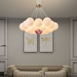 Moon Bubble Lysekrone Moderne 3D Print Bolde Pendel Lampe