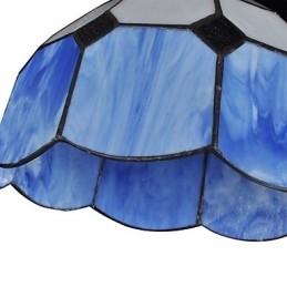 Lysekrone Mini Style Country Garage hvid + blå glaslys