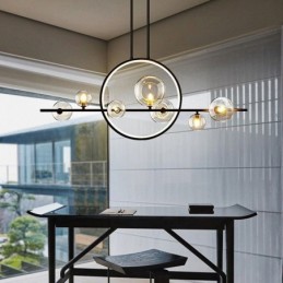 Moderne metal lysekrone klart glas bobler Pendant Lampss