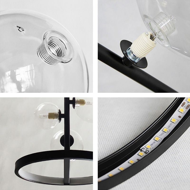 Moderne metal lysekrone klart glas bobler Pendant Lampss