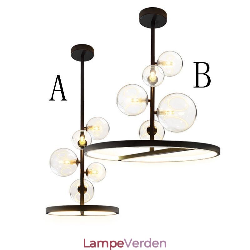 Moderne hængende lys armatur lysekrone glas boble pendel lys