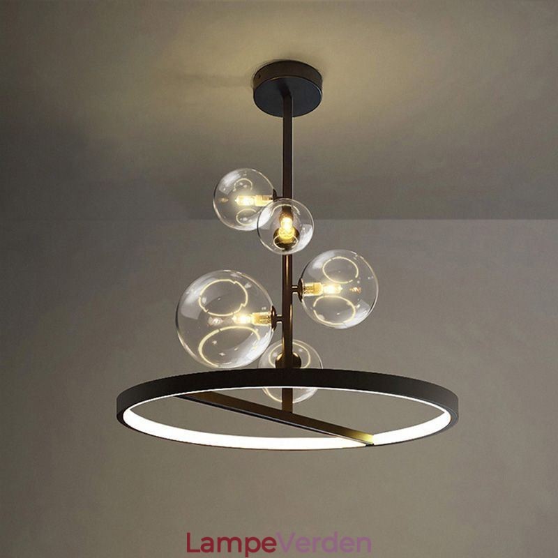 Moderne hængende lys armatur lysekrone glas boble pendel lys