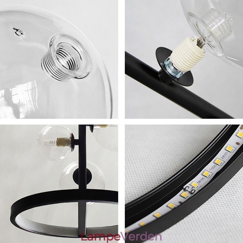 Moderne hængende lys armatur lysekrone glas boble pendel lys