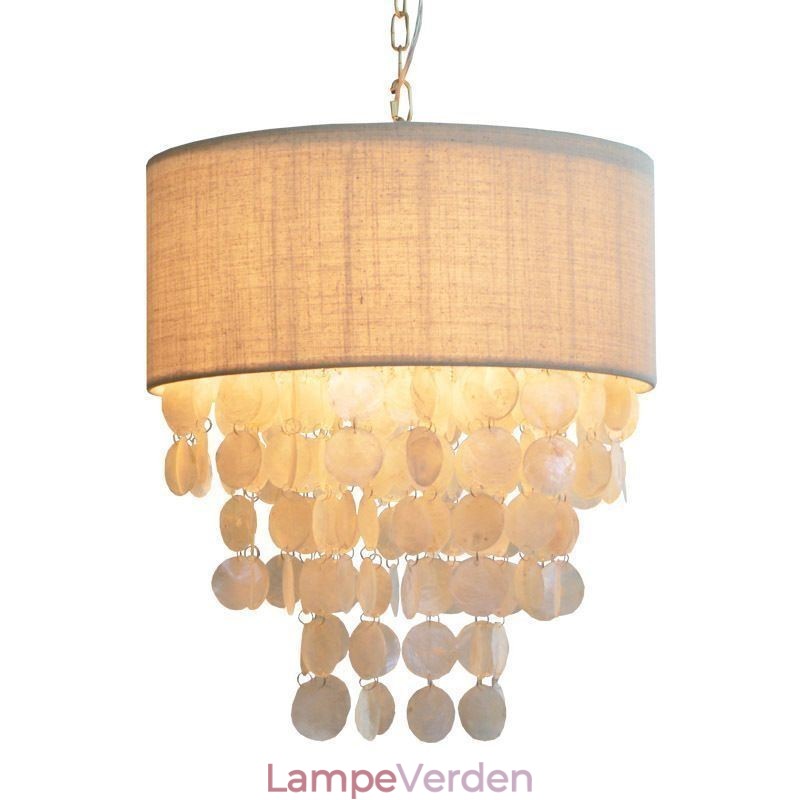 Moderne pendant lys vandmænd Shells belysning med cylinder lampeskærm