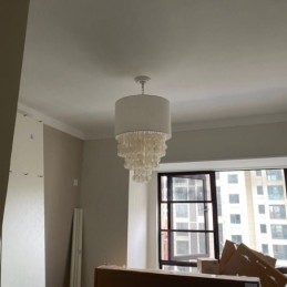 Moderne pendant lys vandmænd Shells belysning med cylinder lampeskærm