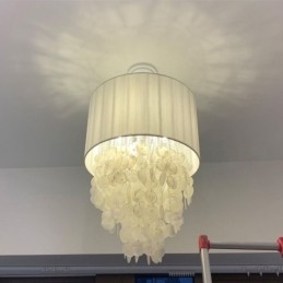 Moderne pendant lys vandmænd Shells belysning med cylinder lampeskærm