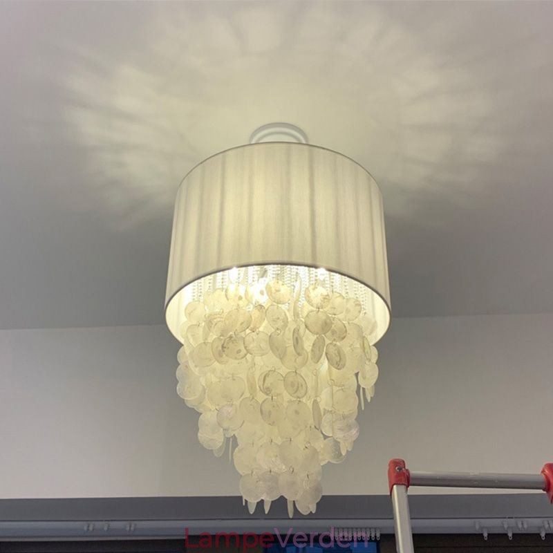 Moderne pendant lys vandmænd Shells belysning med cylinder lampeskærm