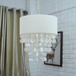 Moderne pendant lys vandmænd Shells belysning med cylinder lampeskærm