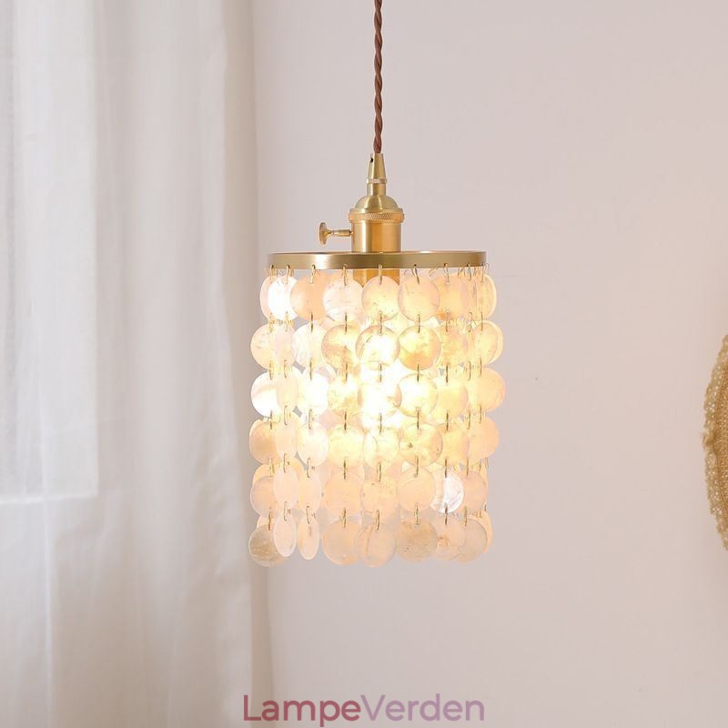 Moderne Klassisk Lysekrone Hvid Shell Shade Pendant Ligthing Lampe Loft
