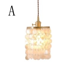 Moderne Klassisk Lysekrone Hvid Shell Shade Pendant Ligthing Lampe Loft