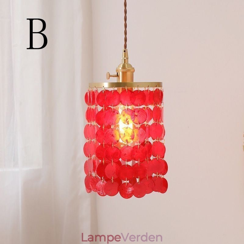 Moderne Klassisk Lysekrone Hvid Shell Shade Pendant Ligthing Lampe Loft
