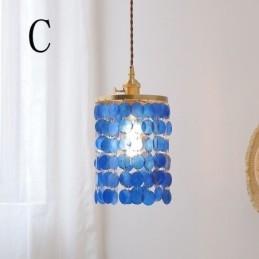 Moderne Klassisk Lysekrone Hvid Shell Shade Pendant Ligthing Lampe Loft