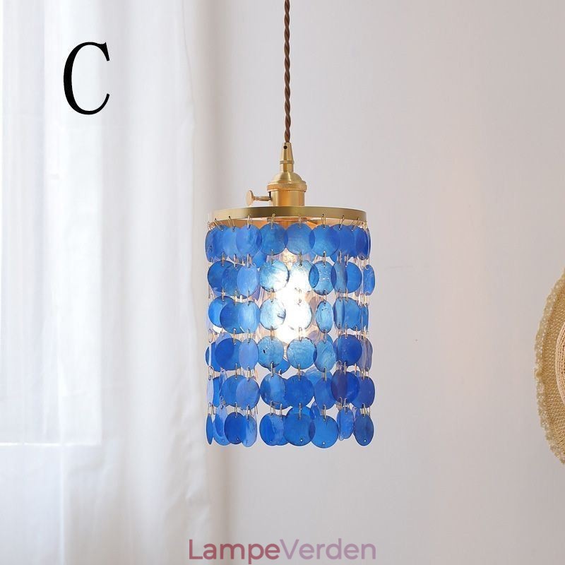 Moderne Klassisk Lysekrone Hvid Shell Shade Pendant Ligthing Lampe Loft