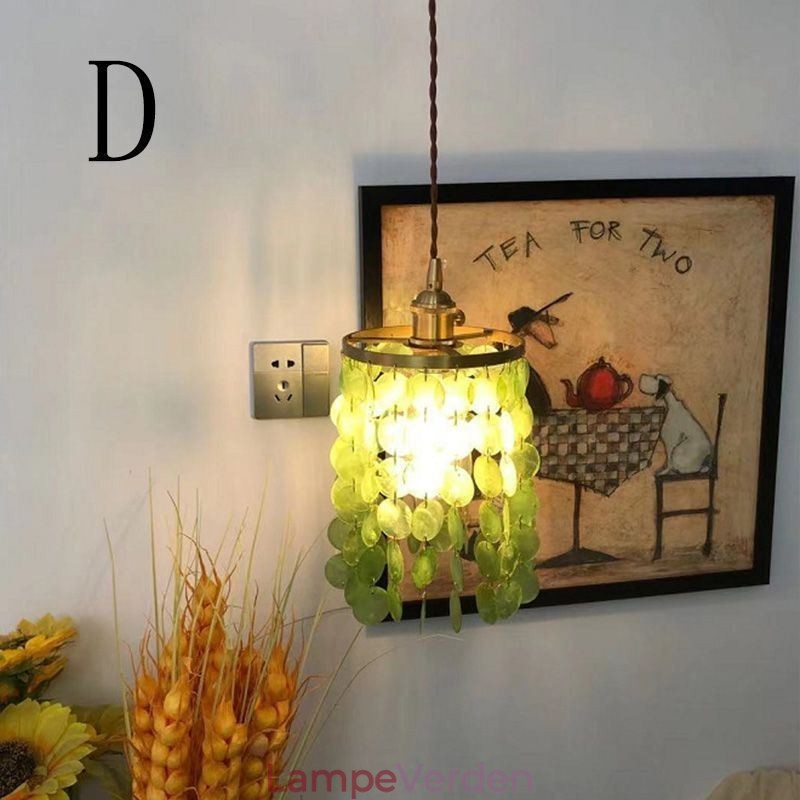 Moderne Klassisk Lysekrone Hvid Shell Shade Pendant Ligthing Lampe Loft