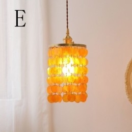 Moderne Klassisk Lysekrone Hvid Shell Shade Pendant Ligthing Lampe Loft