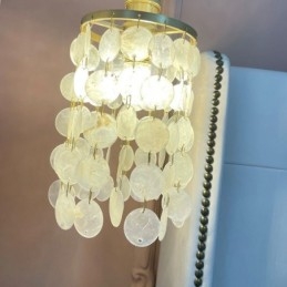 Moderne Klassisk Lysekrone Hvid Shell Shade Pendant Ligthing Lampe Loft