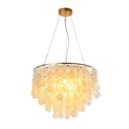 Moderne hvid Shell Loftslampe Pendel Lysekrone