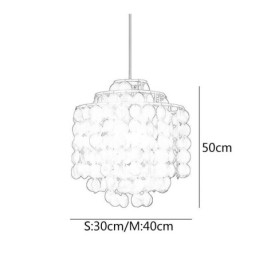 Moderne Klassisk Pendel Hvid Shell Shade Lampe