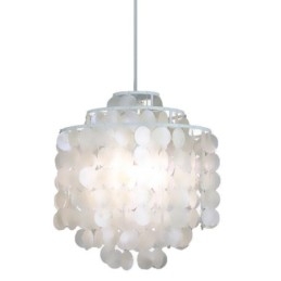 Moderne Klassisk Pendel Hvid Shell Shade Lampe