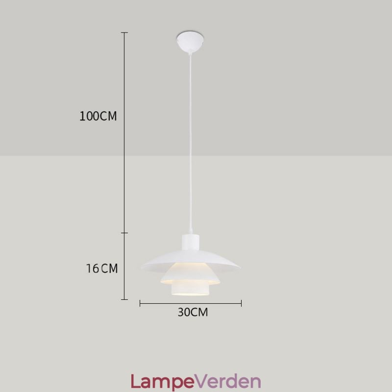 Hvid aluminium pendel belysning moderne lysekrone Justerbar hængende lysarmatur
