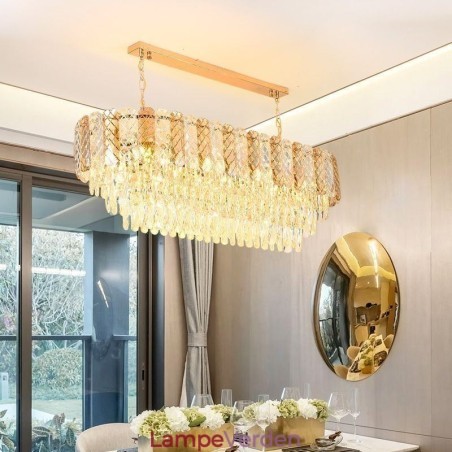 Moderne Crystal Pendel Light Luksus Oval Hanging Light Moderne Crystal Pendel Light Luksus Oval Hanging Light