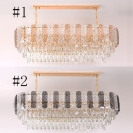 Moderne Crystal Pendel Light Luksus Oval Hanging Light