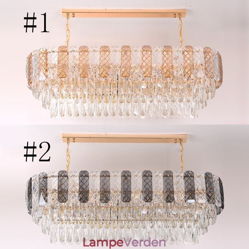 Moderne Crystal Pendel Light Luksus Oval Hanging Light
