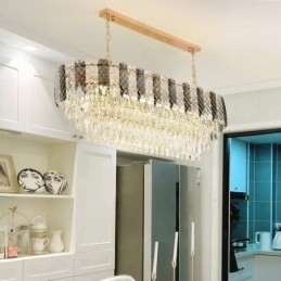 Moderne Crystal Pendel Light Luksus Oval Hanging Light