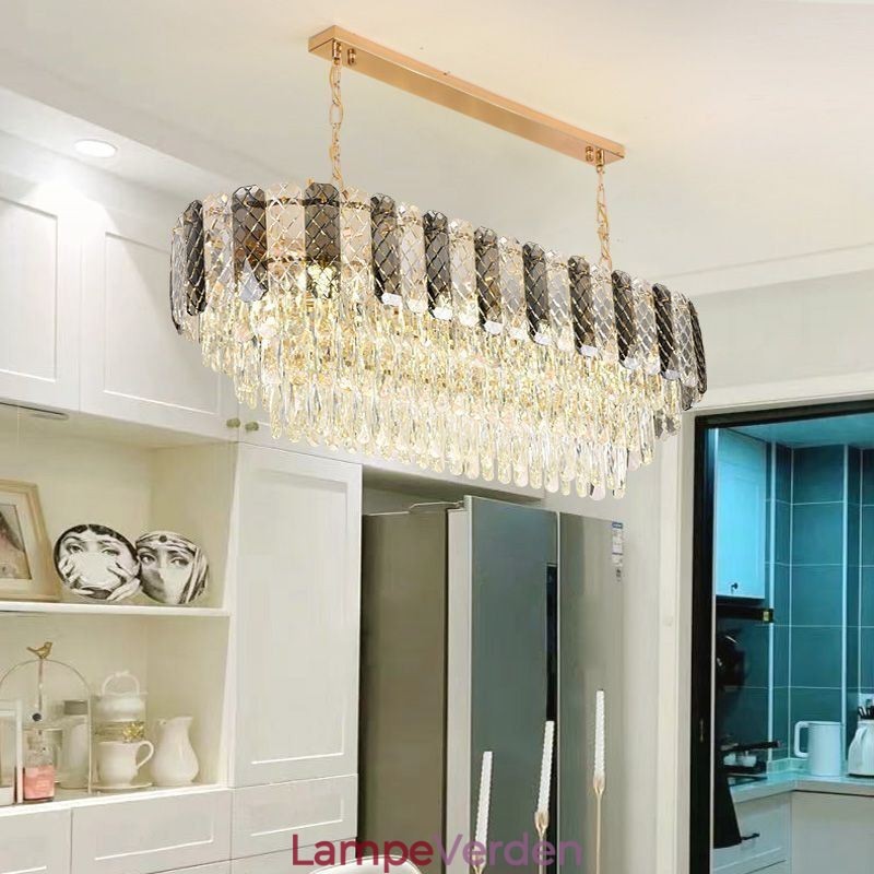 Moderne Crystal Pendel Light Luksus Oval Hanging Light