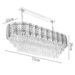 Moderne Crystal Pendel Light Luksus Oval Hanging Light