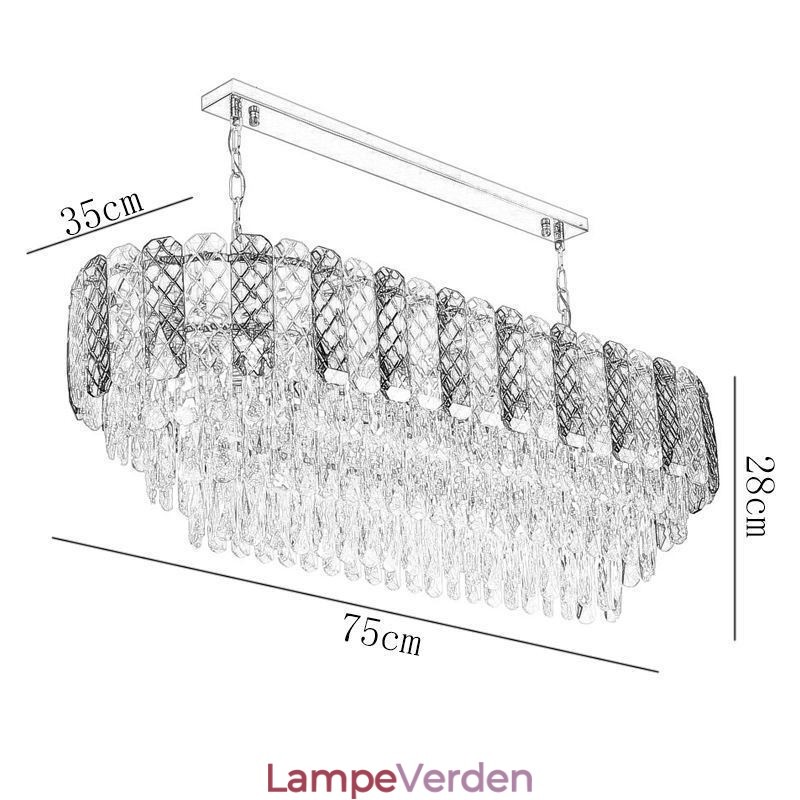 Moderne Crystal Pendel Light Luksus Oval Hanging Light