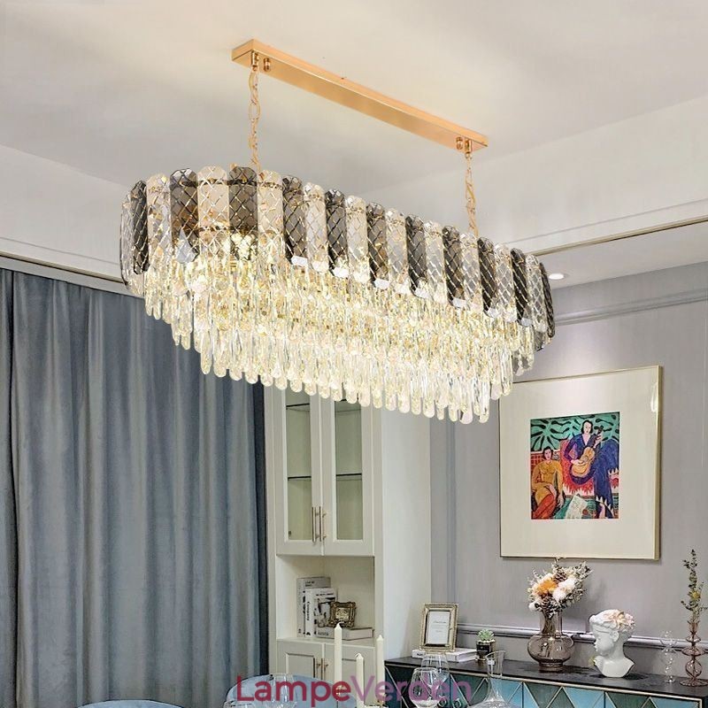 Moderne Crystal Pendel Light Luksus Oval Hanging Light