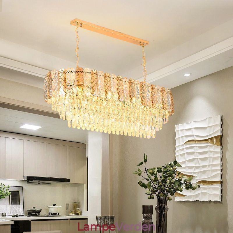 Moderne Crystal Pendel Light Luksus Oval Hanging Light